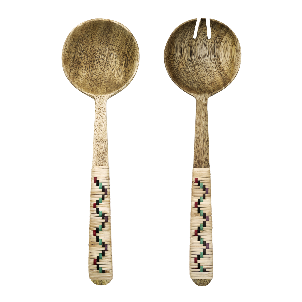 Wooden salad set w/ bamboo