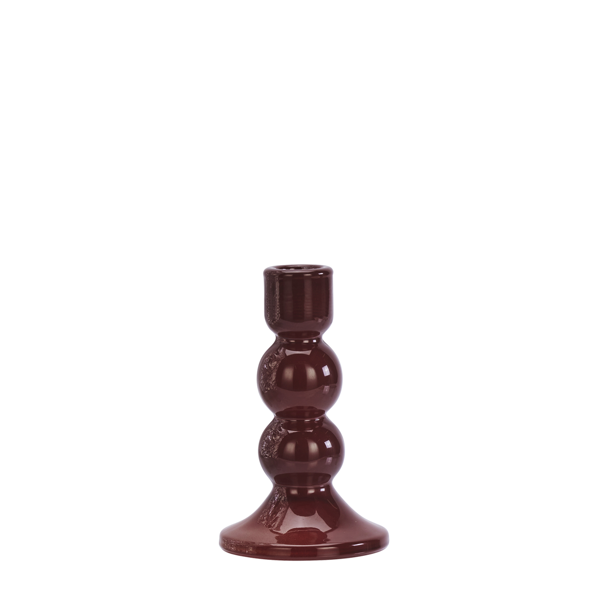 Glass candle holder