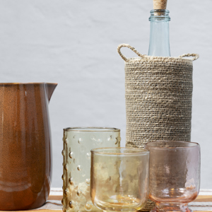 Hand-painted stoneware bottle stopper