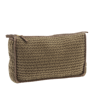 Quilted velvet washbag