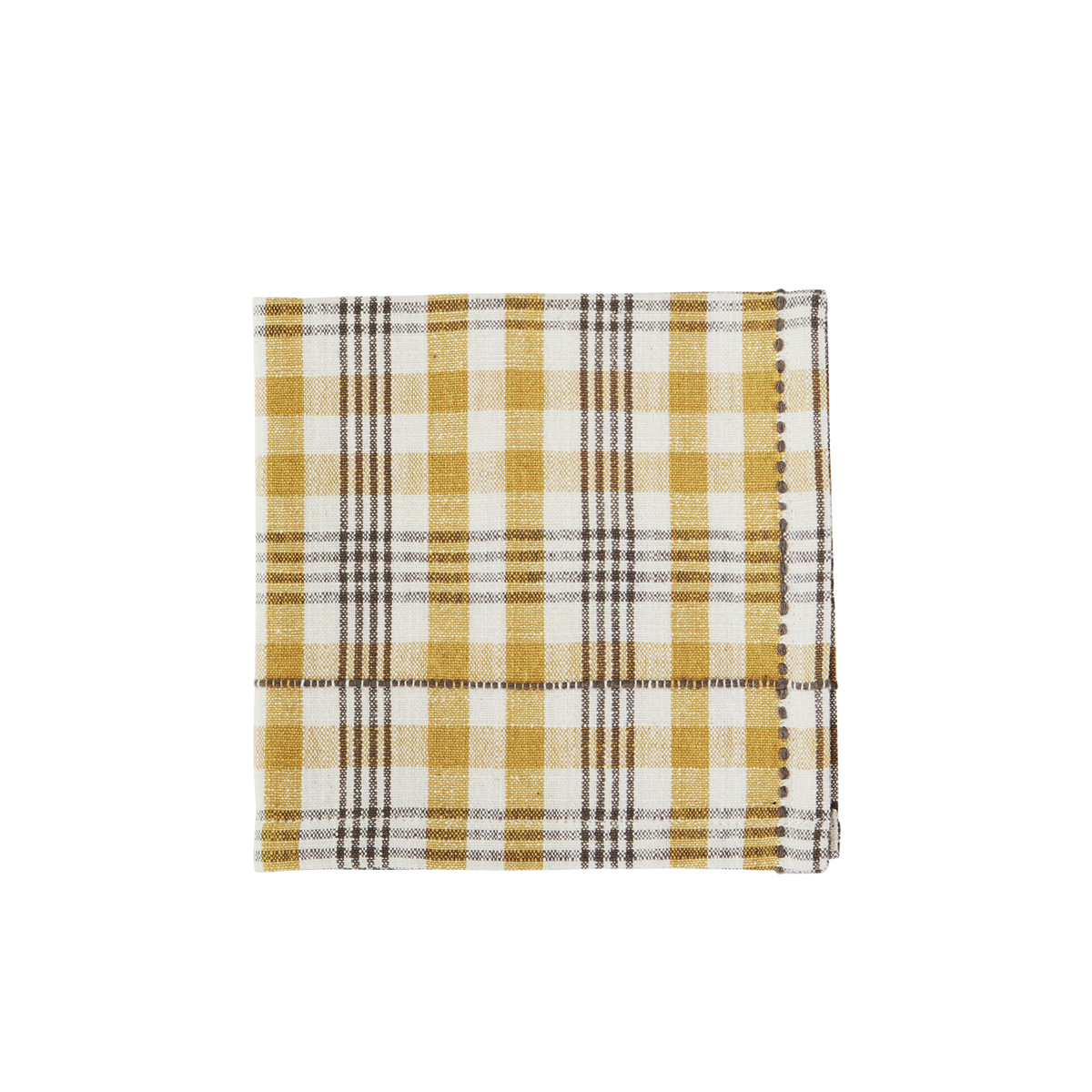 Checked cotton napkin