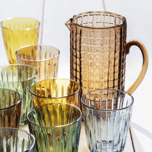 Coloured glass jug