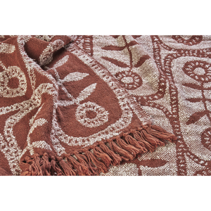 Reversible recycled cotton throw
