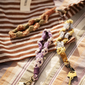 Hand tied cotton key hanger