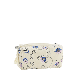 Embroidered velvet washbag
