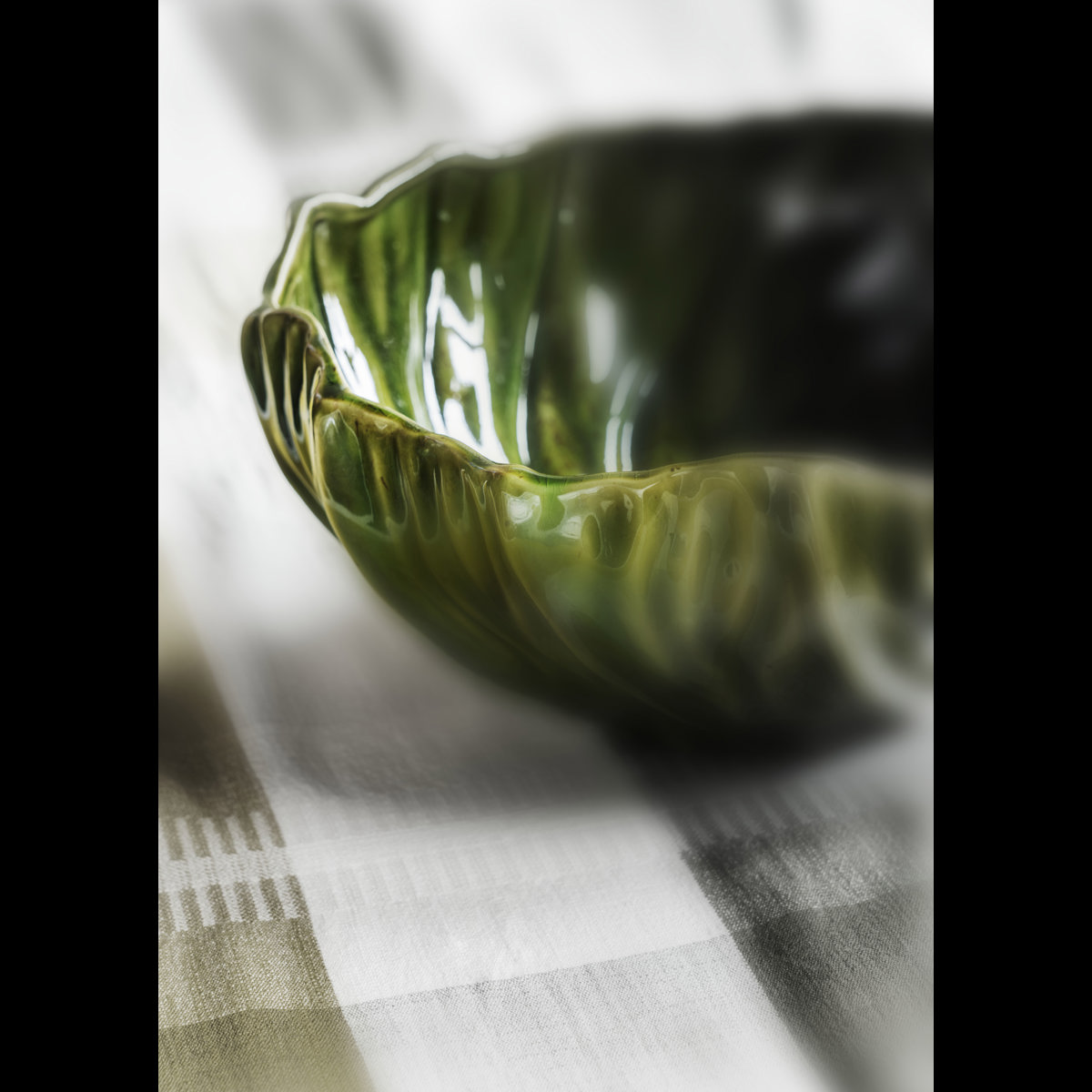Checked cotton table cloth