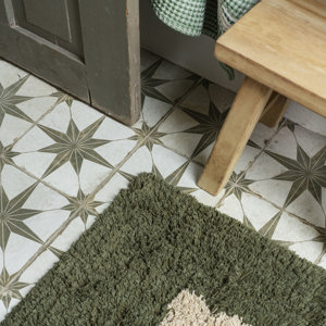 Tufted cotton bath mat