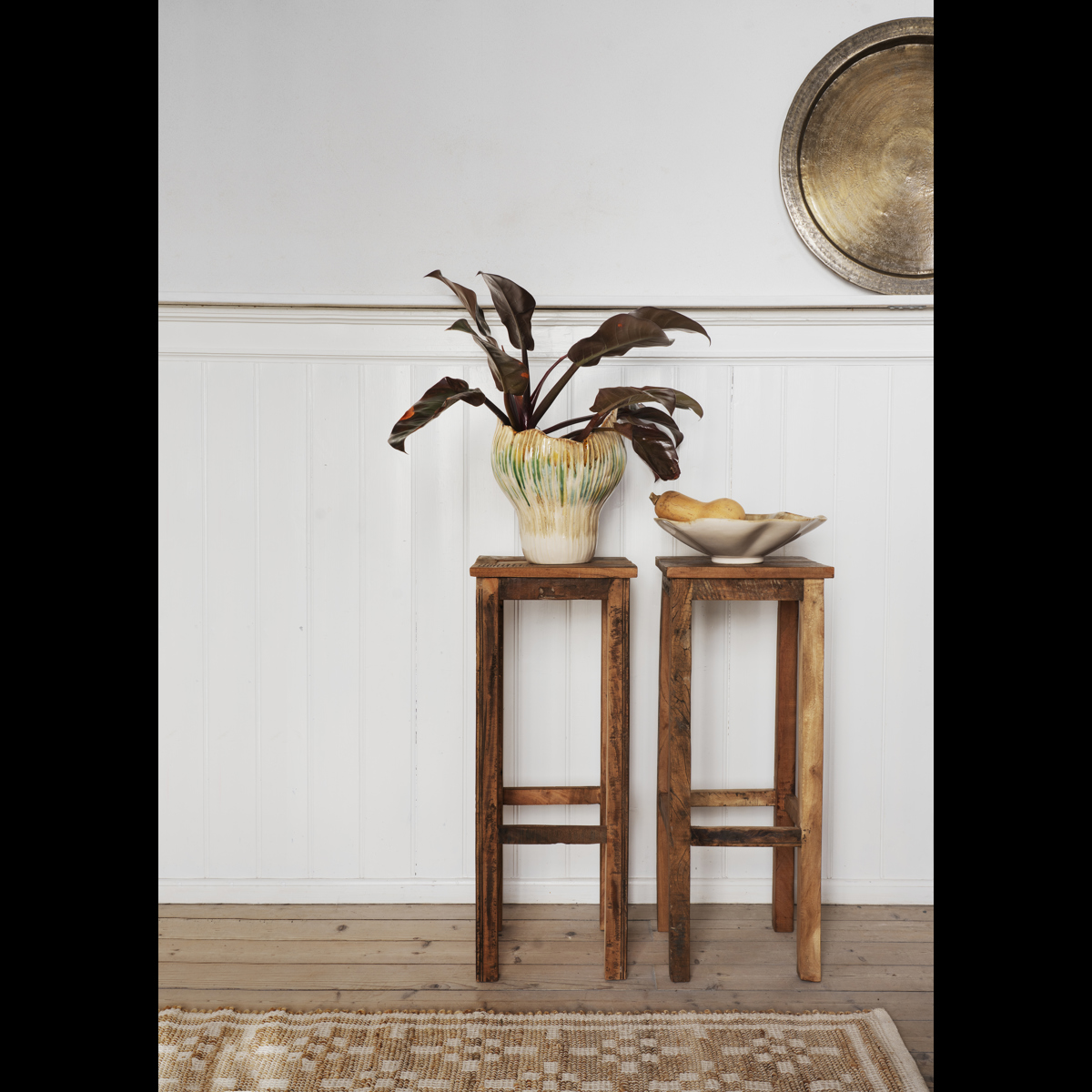 Recycled wooden side table