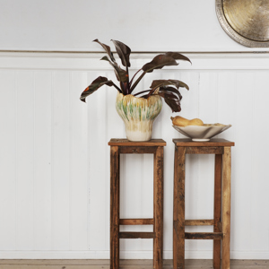 Hand hammered aluminium trays