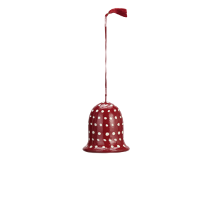 Handmade paper mache christmas bell
