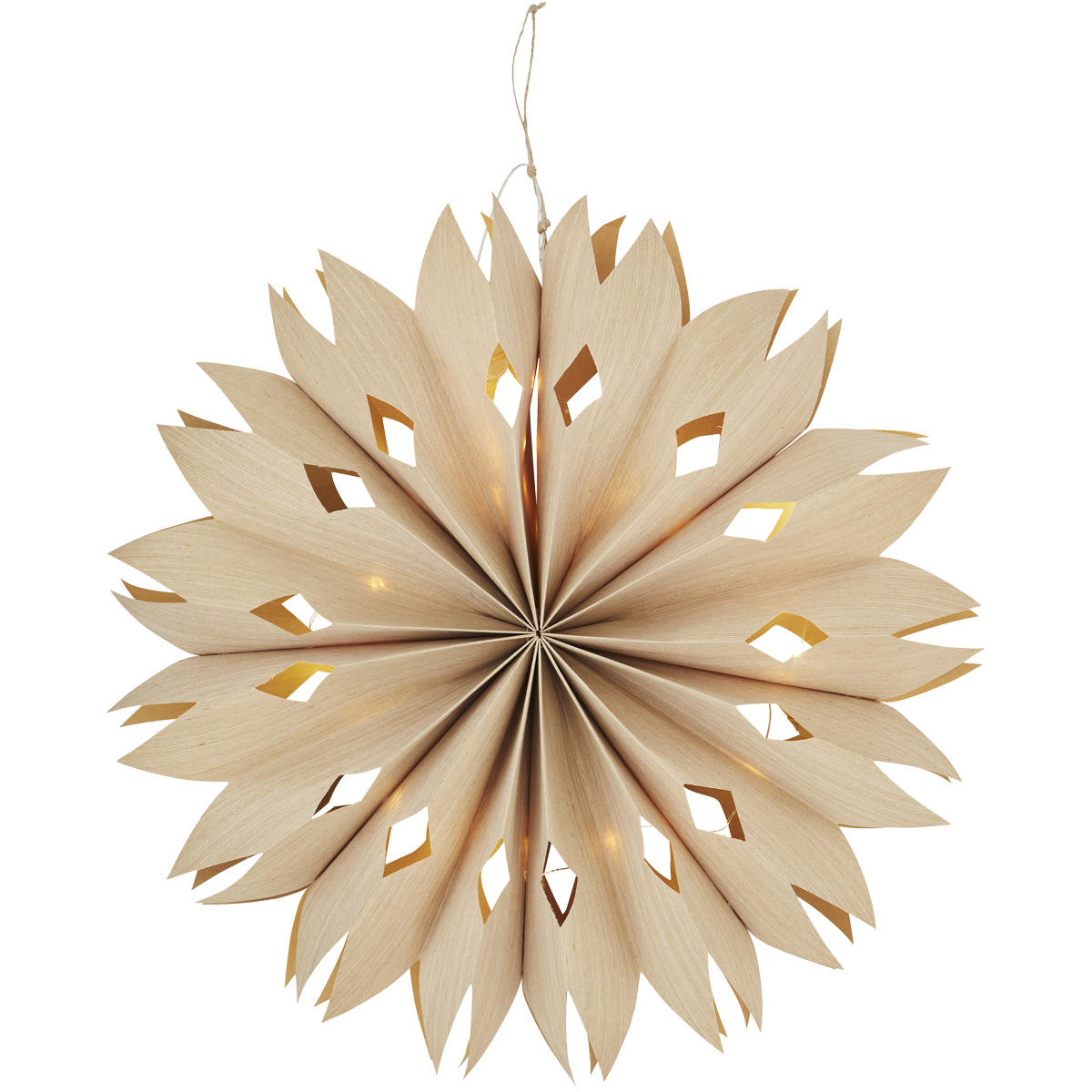 Veneer paper star w/ lights Veneer paper star w/ lights