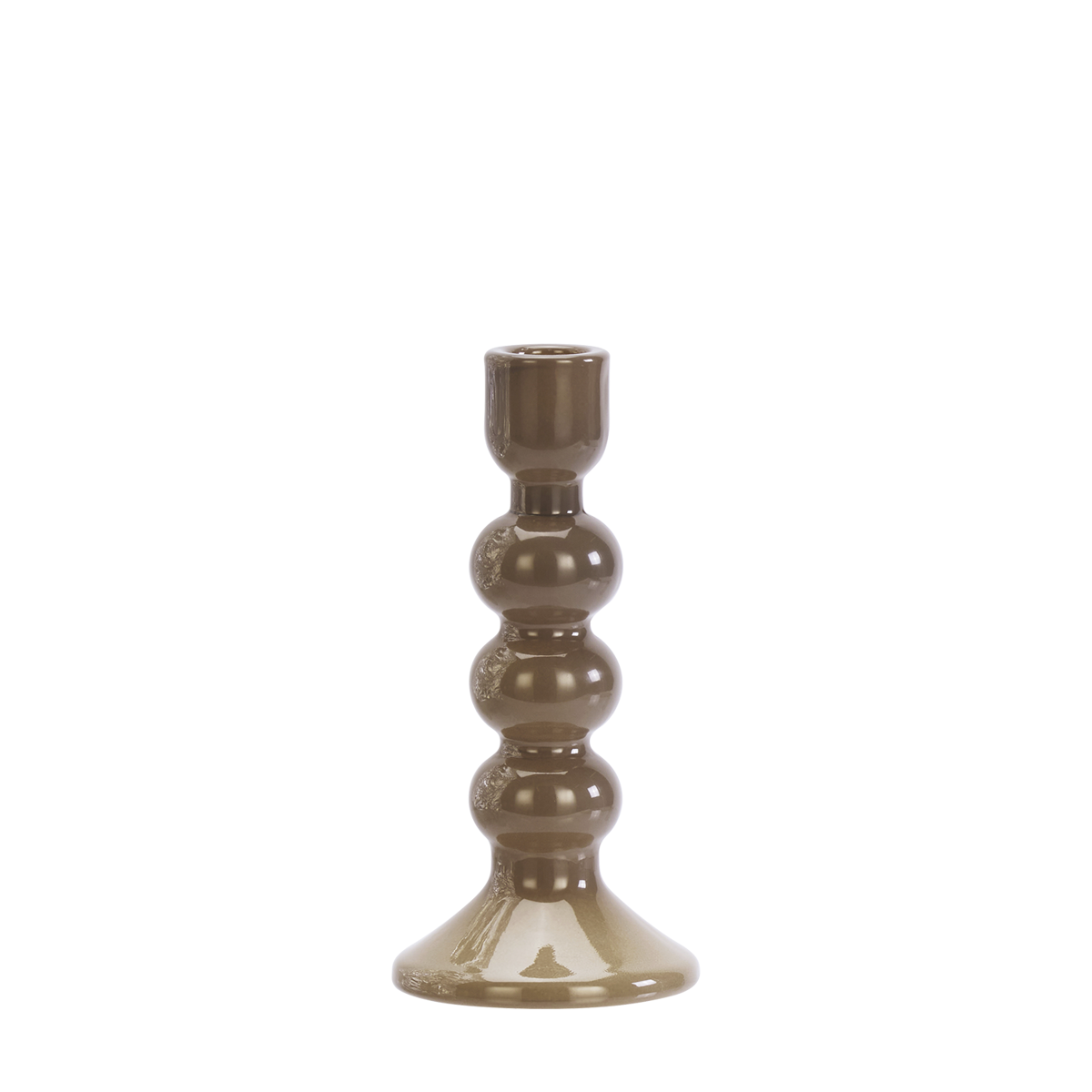 Glass candle holder