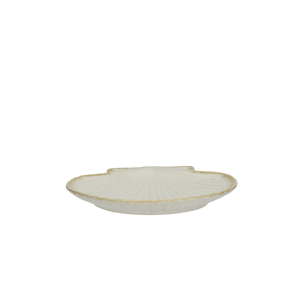 Stoneware sea shell tray