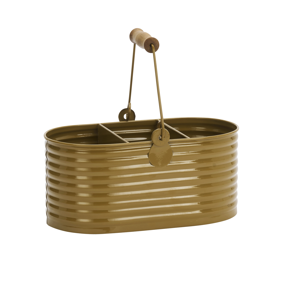 Oval iron utensil holder