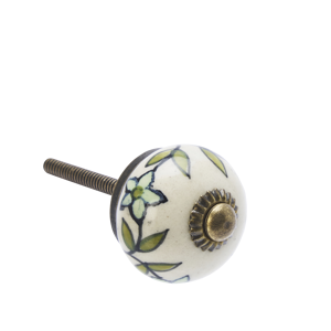 Hand-painted stoneware doorknob