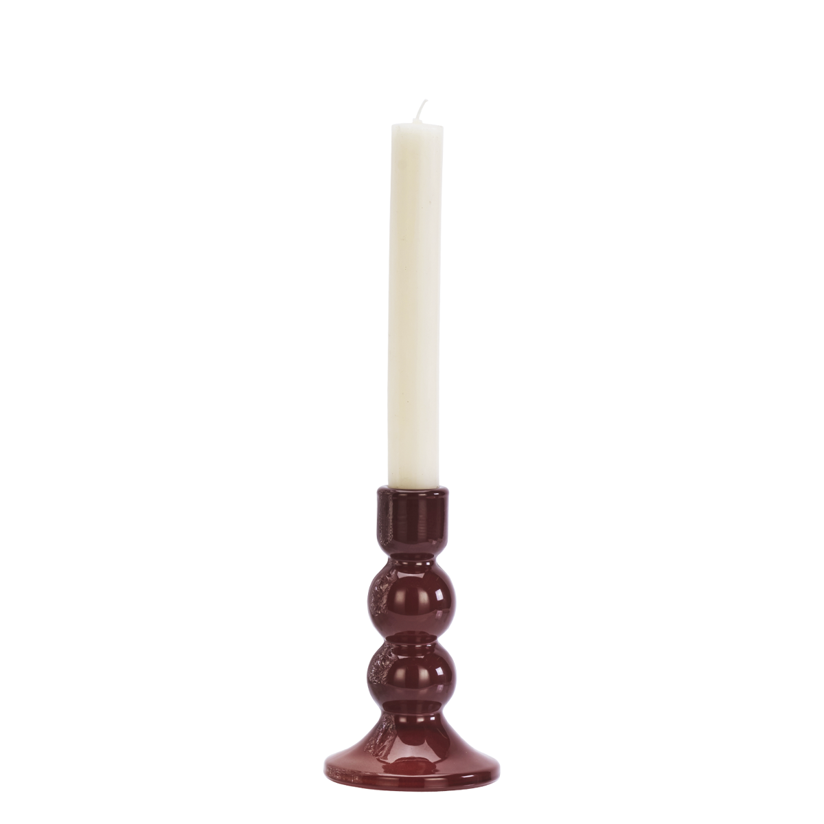 Glass candle holder