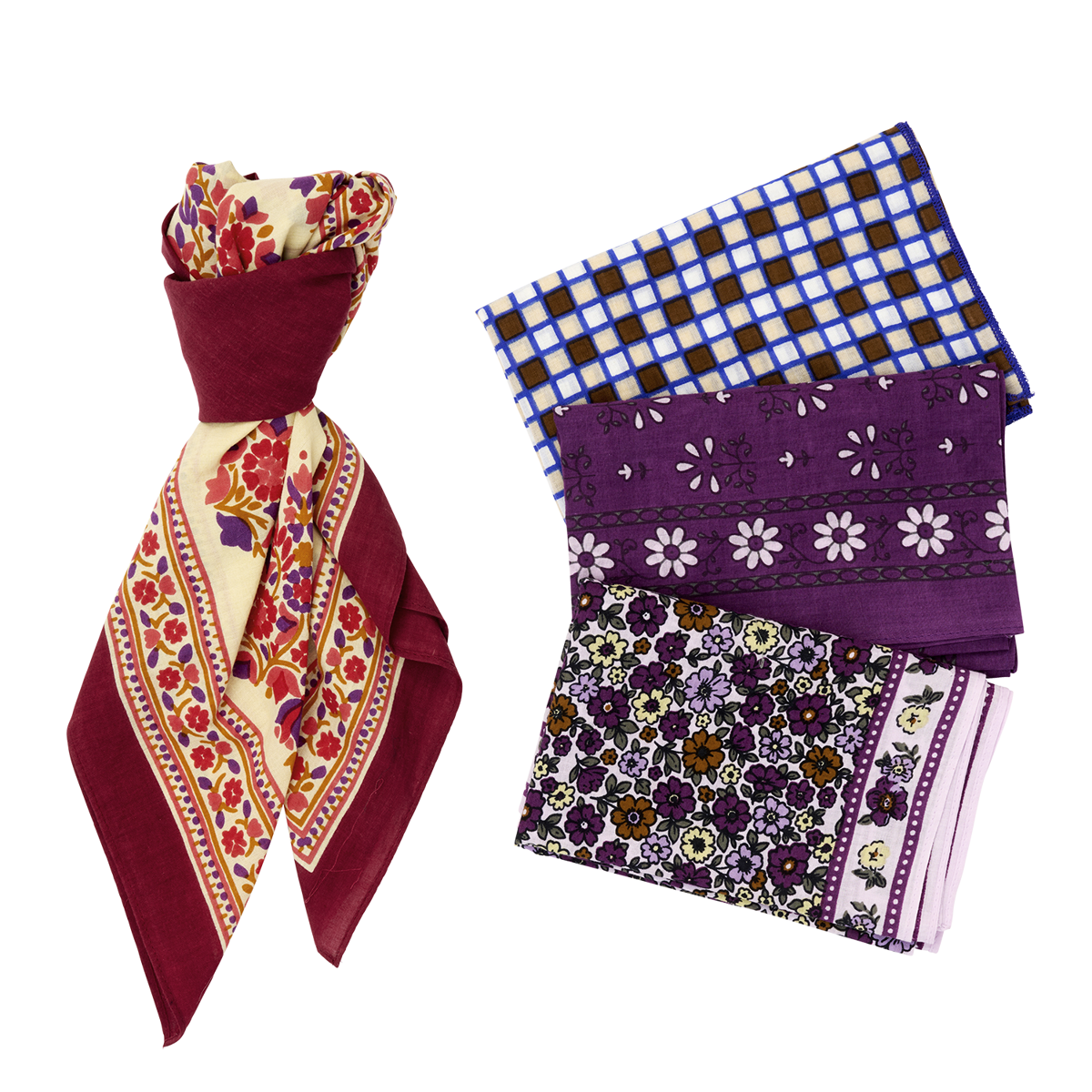 Printed cotton scarf