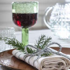 Striped cotton napkins