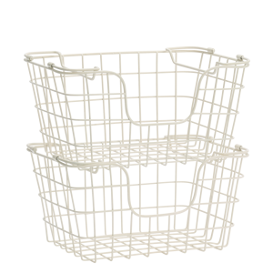 Stackable iron wire basket