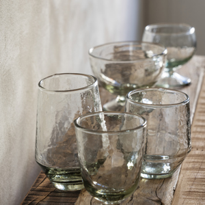 Hammered cognac glass