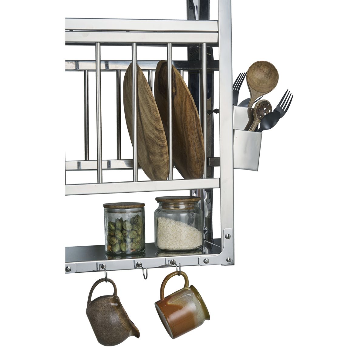 Stainless steel wall shelf