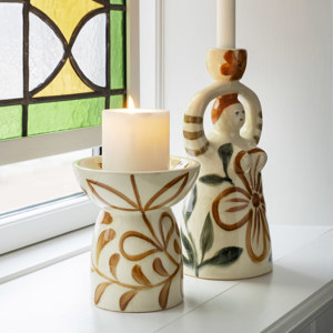 Hand-painted candle holder