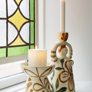 Hand-painted candle holder