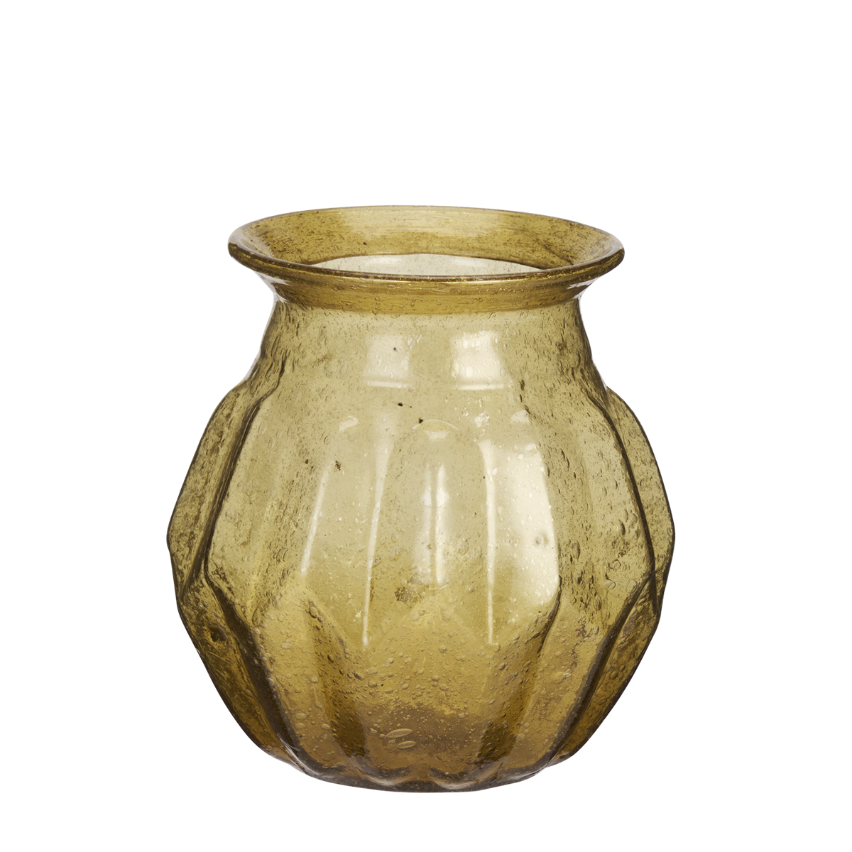 Recycled glass vase