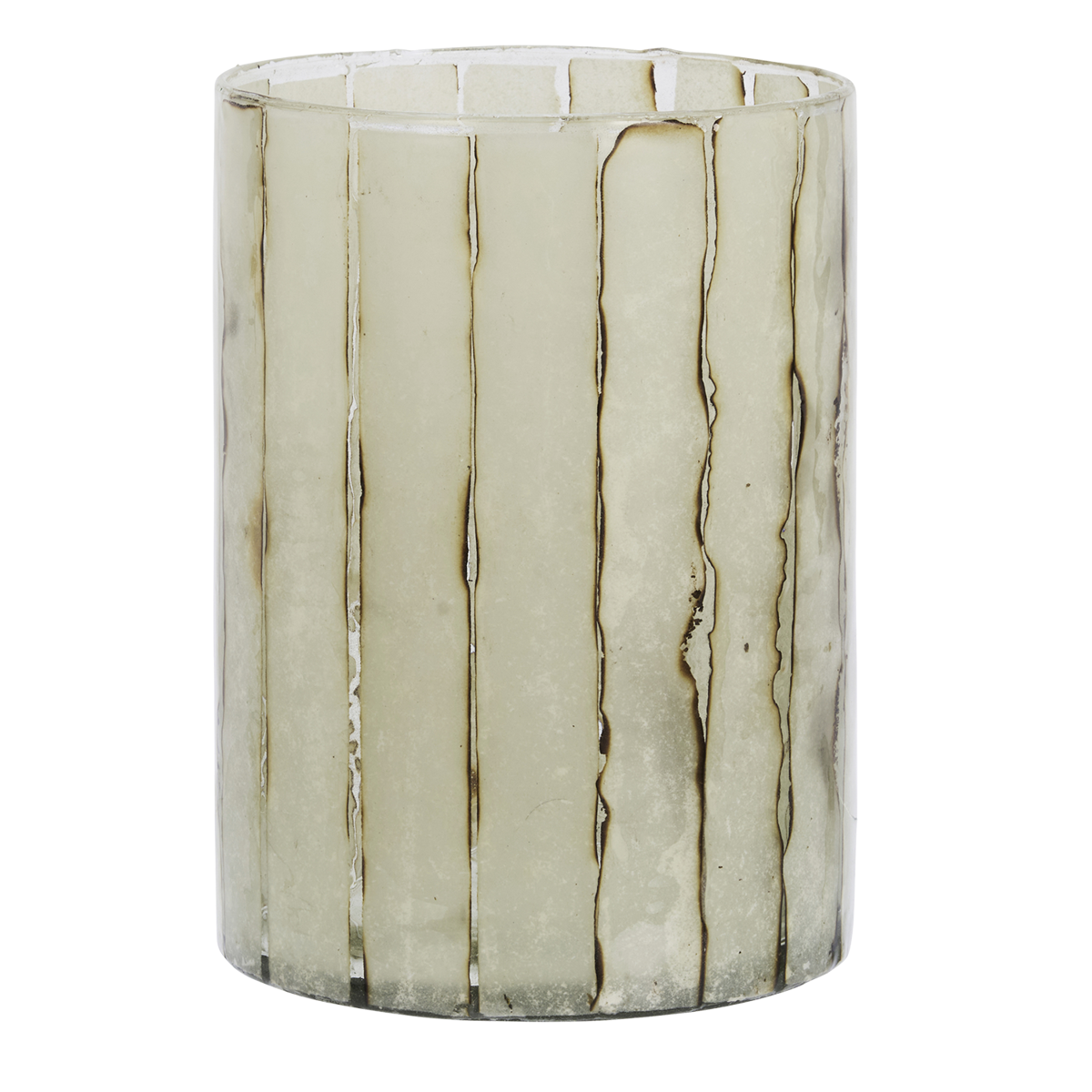 Striped glass votive