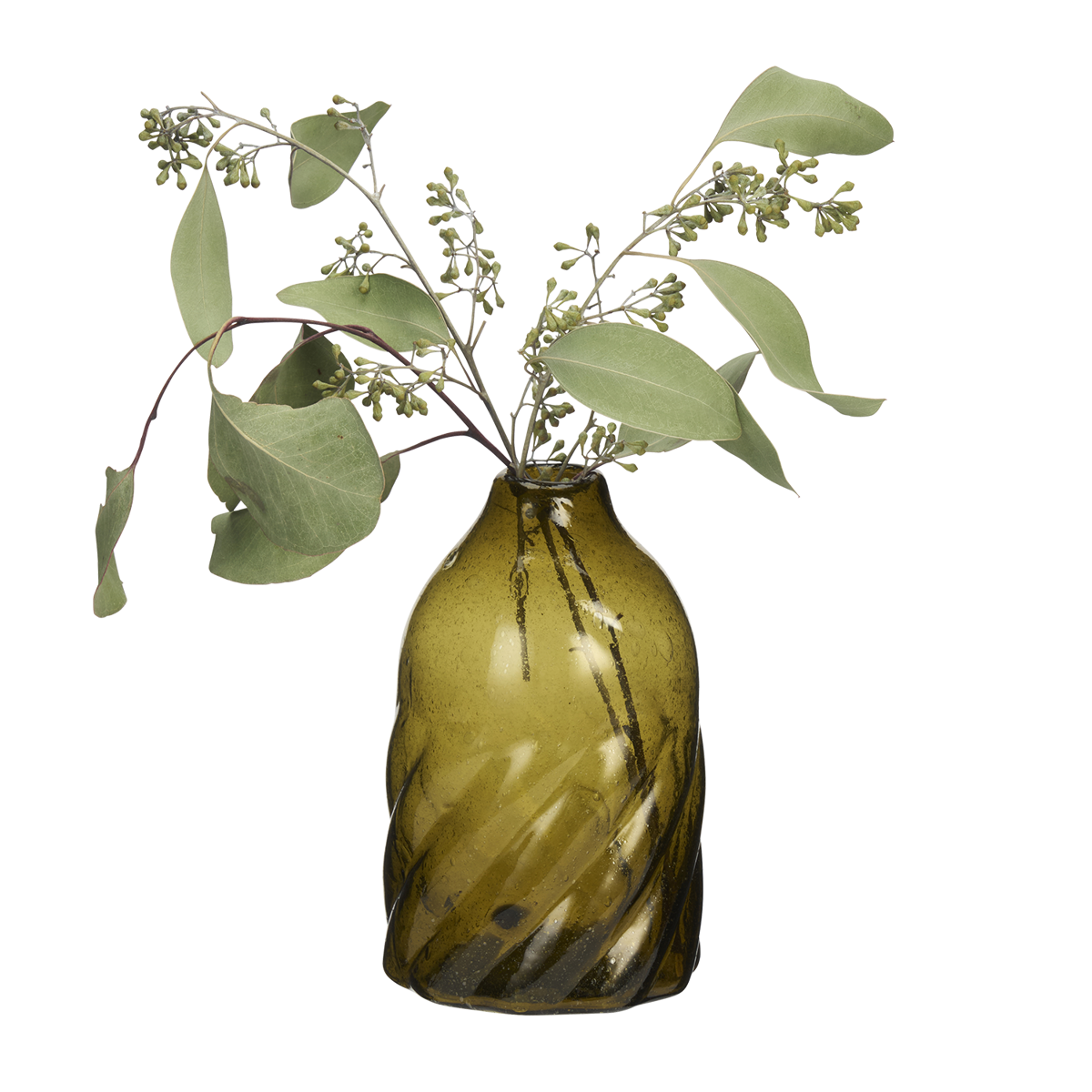 Recycled glass vase