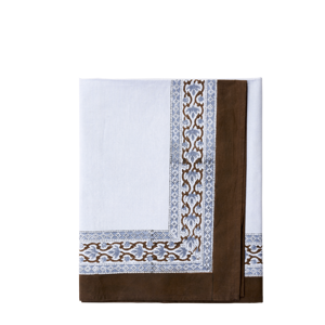 Block printed table cloth