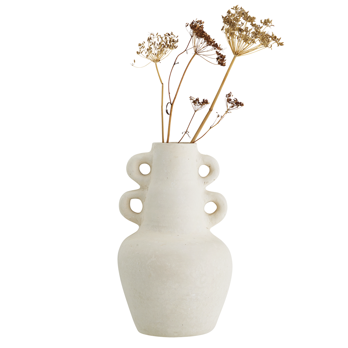 Wall-mounted paper mache vase