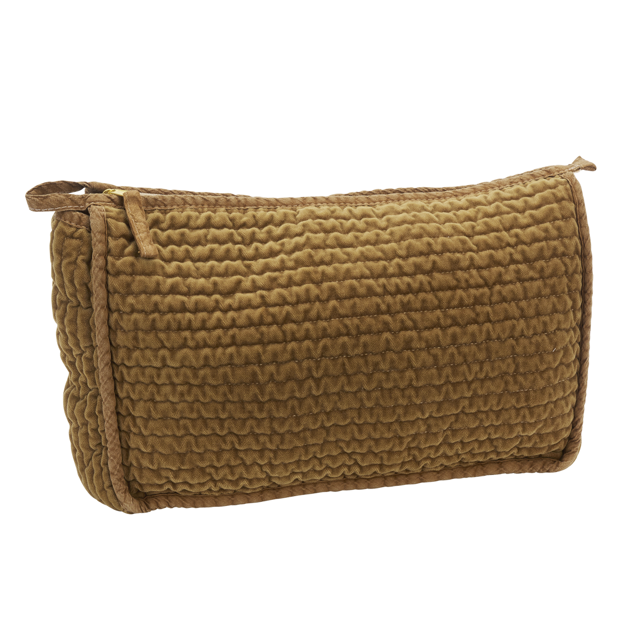 Quilted velvet washbag