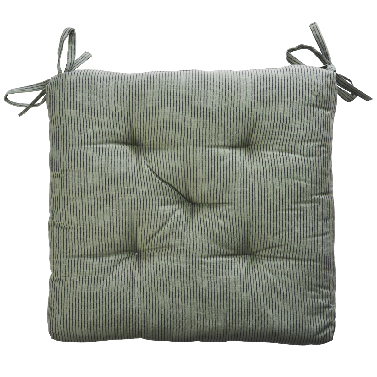 Striped cotton chair pad