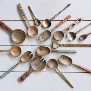 Stainless steel salad set