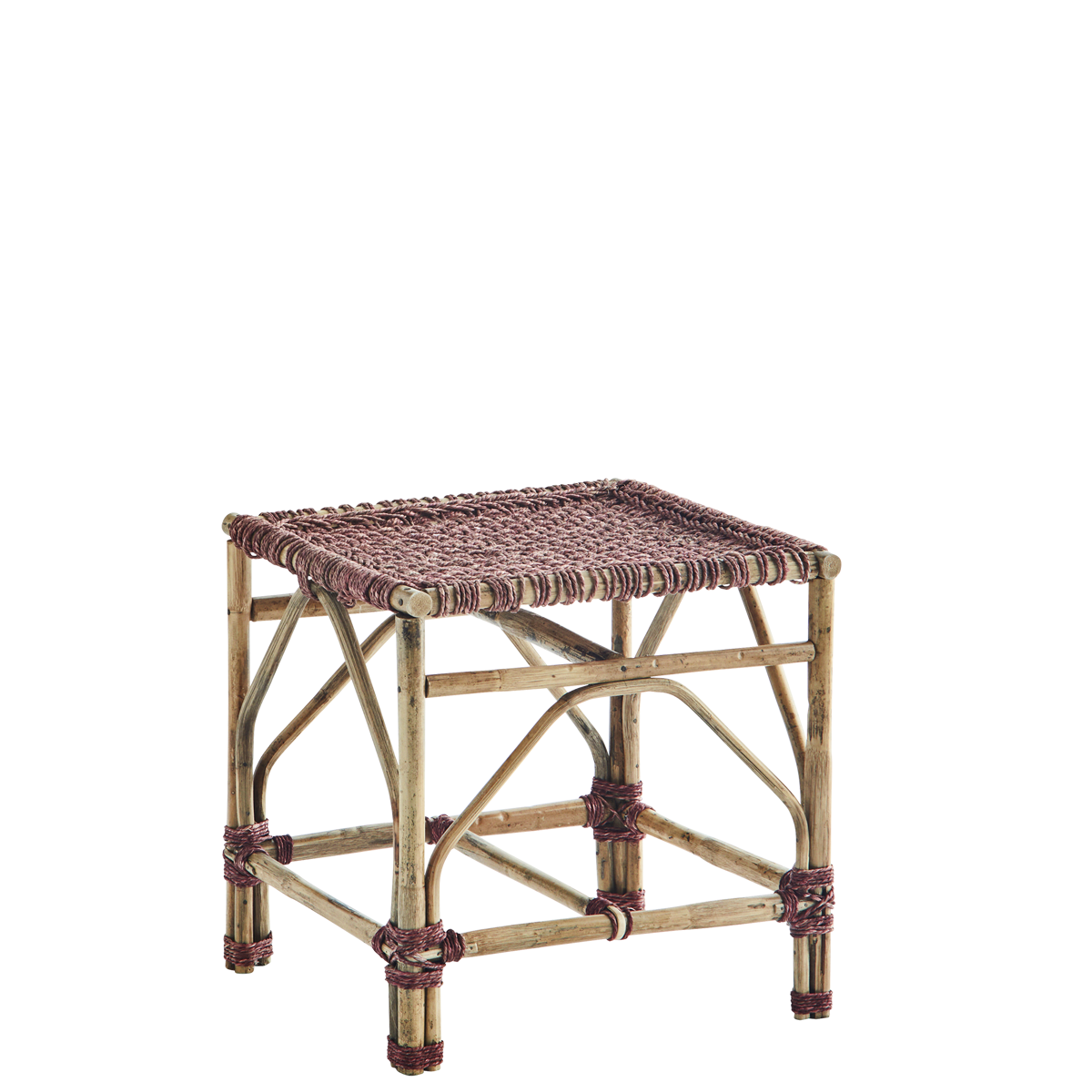 Bamboo stool w/ weaving