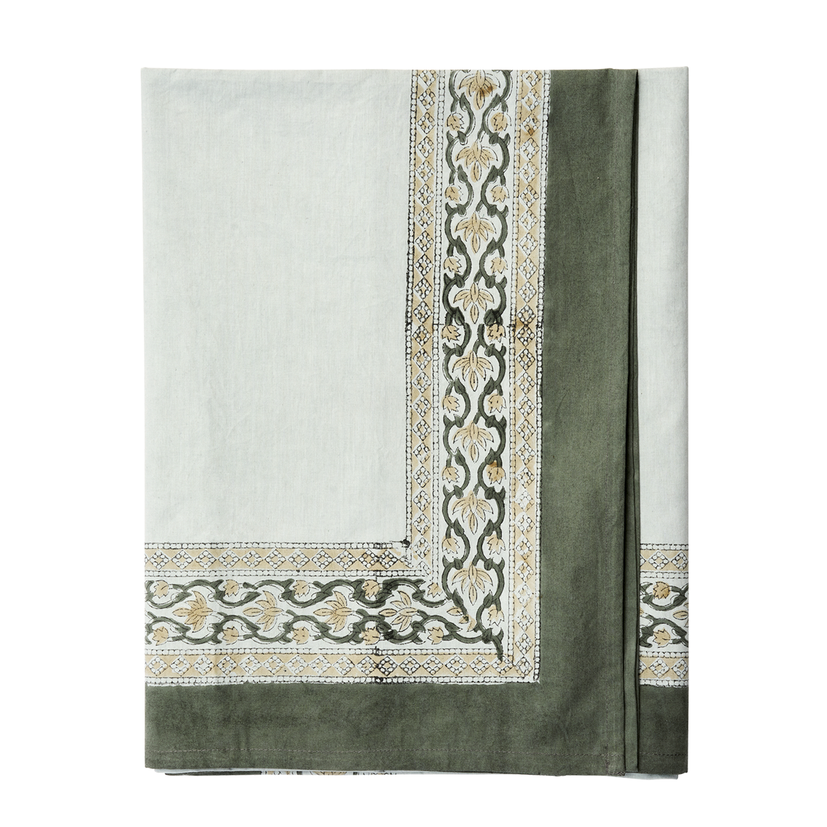 Block printed table cloth