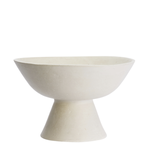 Paper mache pedestal bowl