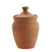 Terracotta jar w/ lid