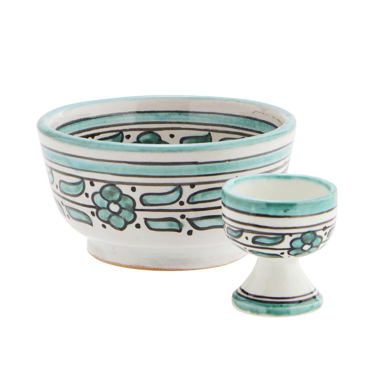 Hand painted stoneware egg cup Hand painted stoneware egg cup