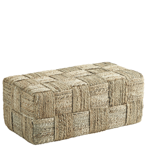 Square jute pouf