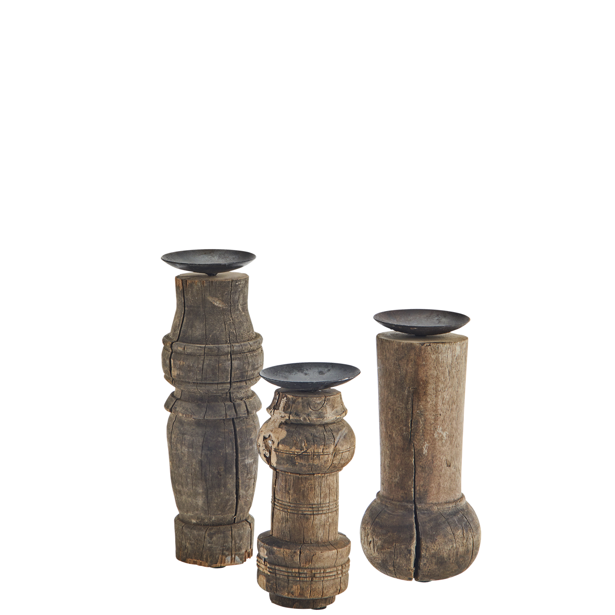 Upcycled wooden candle stands Upcycled wooden candle stands