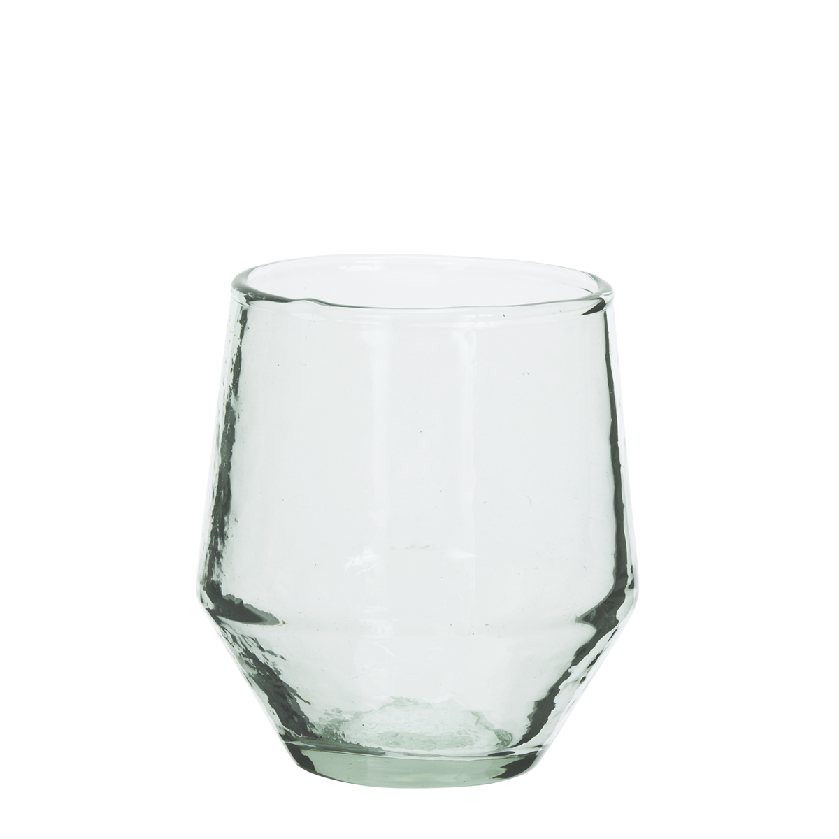 Hammered drinking glass