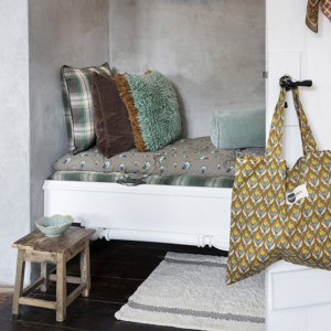 Checked woven cotton mattress