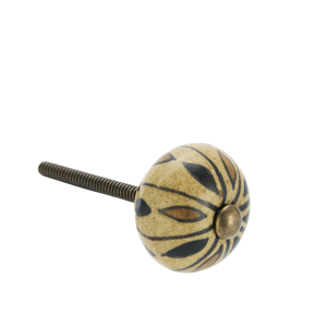 Hand-painted stoneware doorknob