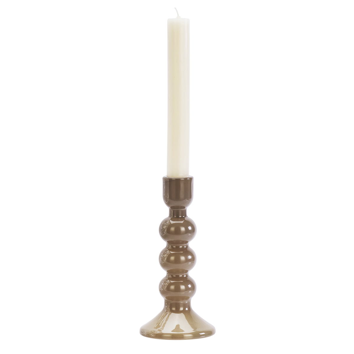 Glass candle holder