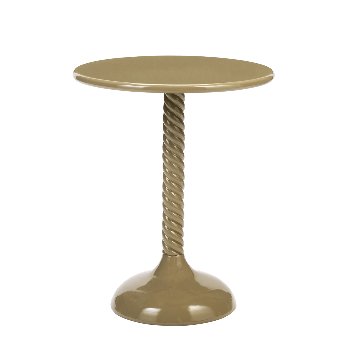 Round metal coffee table