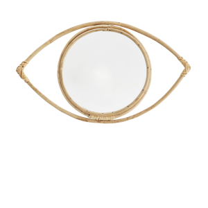 Hanging eye mirror w/ bamboo