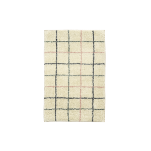 Checked tufted bath mat