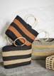 Dotted grass bags w/ handles